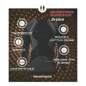 Maglia donna a manica lunga DRYARN scollatura a giro