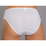 Slip alto donna in fibra naturale e pizzo, colori a scelta CAROL.