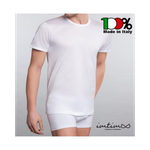 Maglia uomo mezza manica 100% cotone MAKO, 100% MADE IN ITALY QUALITA' scollo GIRO art.290