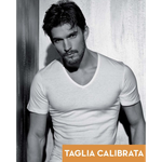 3 PACK T-shirt uomo cotone pettinato scollatura a V taglia calibrata