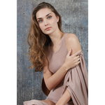 SUBLYME 1420 Canotta donna spalla larga con pizzo in CASHMERE ULTRALIGHT